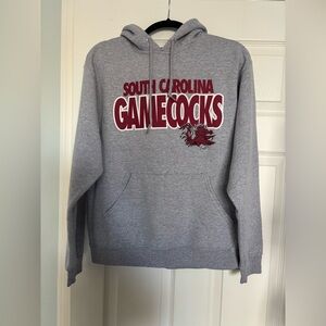 Russell Athletic Gray Hoodie with Red Logo Tag